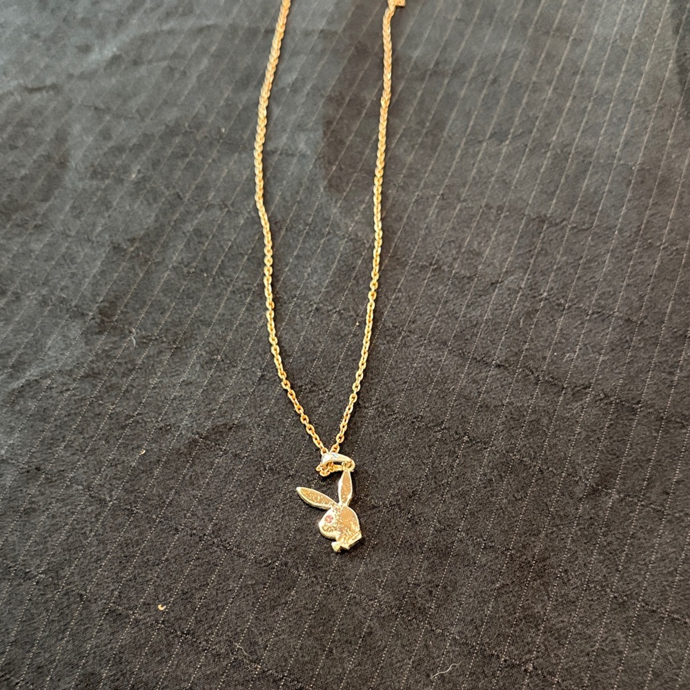 PLAYBOY Gold Bunny Pendant Necklace